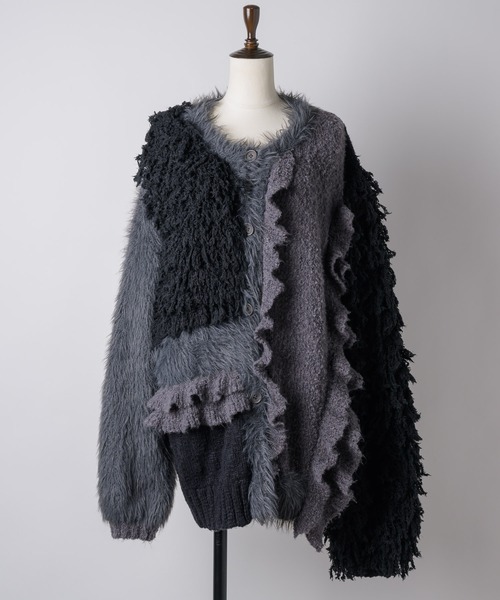 LA BELLE ETUDE（ラベルエチュード）の「【TEN by LA BELLE ETUDE】manyニッティングパターンカーディガン（カーディガン/ボレロ・レディース・ホワイト/ブラック/ブルー・FREE）」の6枚目の写真