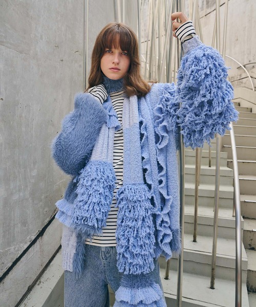 LA BELLE ETUDE（ラベルエチュード）の「【TEN by LA BELLE ETUDE】manyニッティングパターンカーディガン（カーディガン/ボレロ・レディース・ホワイト/ブラック/ブルー・FREE）」の15枚目の写真