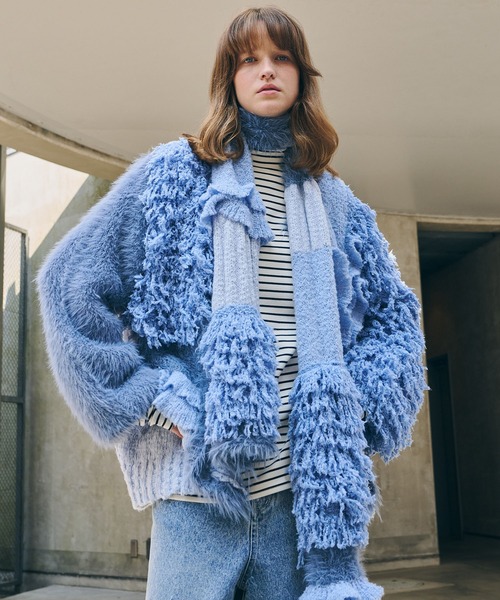 LA BELLE ETUDE（ラベルエチュード）の「【TEN by LA BELLE ETUDE】manyニッティングパターンカーディガン（カーディガン/ボレロ・レディース・ホワイト/ブラック/ブルー・FREE）」の22枚目の写真