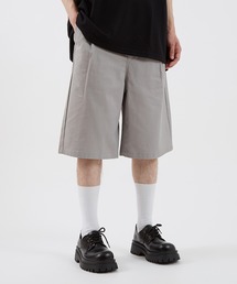 ワイドシルエット バミューダパンツ