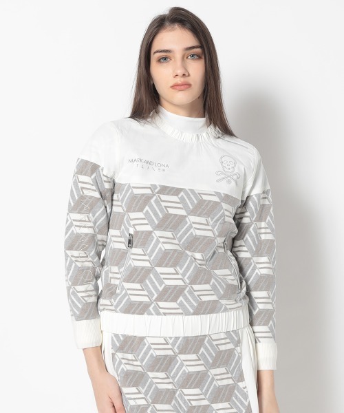 MARK & LONA（マークアンドロナ）の「GeoLine Hybrid Adupt Pullover | WOMEN（その他アウター・レディース・グリーン/ホワイト/ブラック・36）」の2枚目の写真
