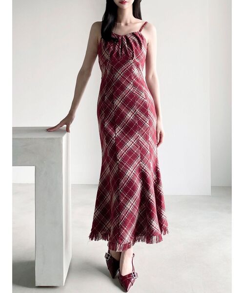 バイアスチェックビスチェワンピース（ワンピース）｜RESEXXY