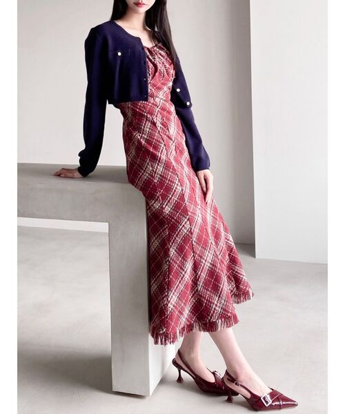 バイアスチェックビスチェワンピース（ワンピース）｜RESEXXY