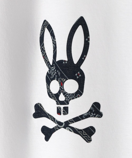 Psycho Bunny(サイコバニー)の「バンダナ柄ワンポイント Tシャツ(Tシャツ/カットソー・メンズ・ブラック/コーラル/ネイビー/ホワイト・X-LARGE/LARGE/MEDIUM/SMALL)」の5枚目の写真