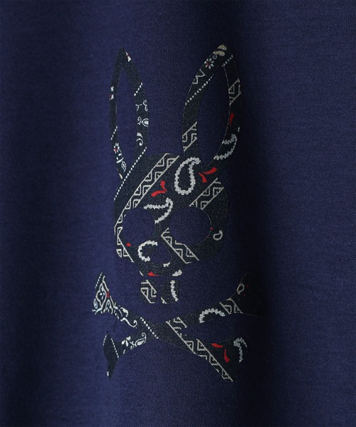 Psycho Bunny(サイコバニー)の「バンダナ柄ワンポイント Tシャツ(Tシャツ/カットソー・メンズ・ブラック/コーラル/ネイビー/ホワイト・X-LARGE/LARGE/MEDIUM/SMALL)」の9枚目の写真