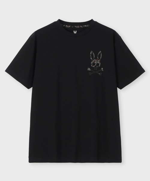 Psycho Bunny(サイコバニー)の「バンダナ柄ワンポイント Tシャツ(Tシャツ/カットソー・メンズ・ブラック/コーラル/ネイビー/ホワイト・X-LARGE/LARGE/MEDIUM/SMALL)」の19枚目の写真
