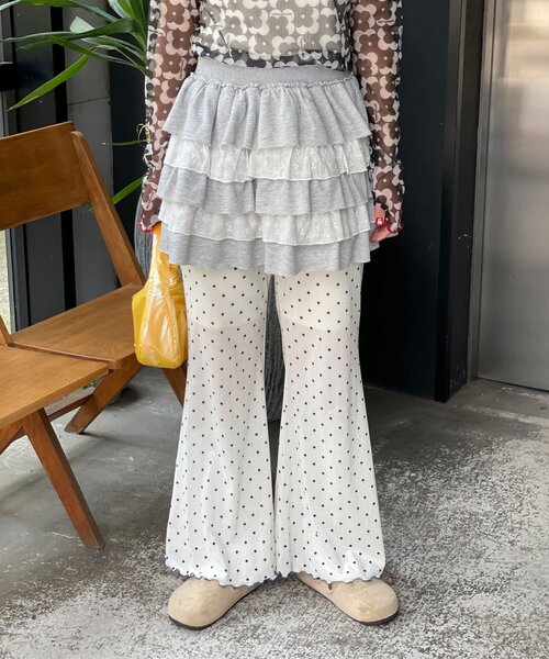 HELLO.SANFRANCISCO(ハローサンフランシスコ)の「【HELLO.SANFRANCISCO/ハローサンフランシスコ】アソート柄フロッキープリントフレアパンツ(その他パンツ・レディース・ブラック/ホワイト/ブラック系その他/ホワイト系その他・MEDIUM/SMALL)」の21枚目の写真