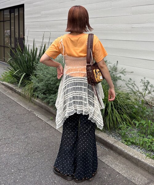 HELLO.SANFRANCISCO(ハローサンフランシスコ)の「【HELLO.SANFRANCISCO/ハローサンフランシスコ】アソート柄フロッキープリントフレアパンツ(その他パンツ・レディース・ブラック/ホワイト/ブラック系その他/ホワイト系その他・MEDIUM/SMALL)」の12枚目の写真