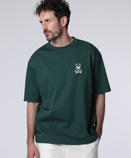 Psycho Bunny（サイコバニー）の「ワンポイント シルケットスムースＴシャツ（Tシャツ/カットソー・メンズ・コーラル/ブラック/ケリーグリーン/ホワイト・MEDIUM/SMALL/LARGE/X-LARGE）」の3枚目の写真