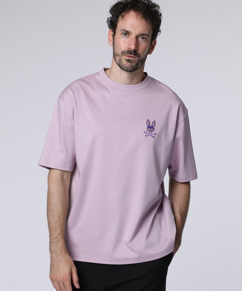 Psycho Bunny（サイコバニー）の「ワンポイント シルケットスムースＴシャツ（Tシャツ/カットソー・メンズ・コーラル/ブラック/ケリーグリーン/ホワイト・MEDIUM/SMALL/LARGE/X-LARGE）」の4枚目の写真