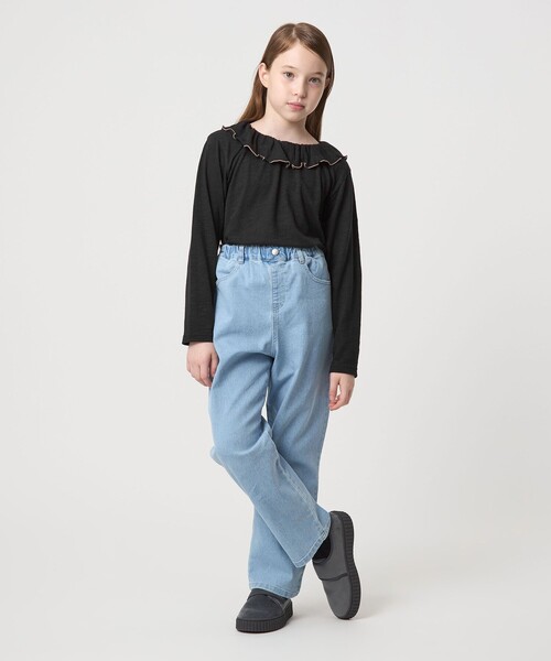 green label relaxing（グリーンレーベルリラクシング）の「エリ付きトップス / キッズ  100㎝-160㎝（Tシャツ/カットソー・キッズ・ブラック/シャーベット/ライム・160cm/110cm/150cm/100cm/140cm/130cm/120cm）」の7枚目の写真