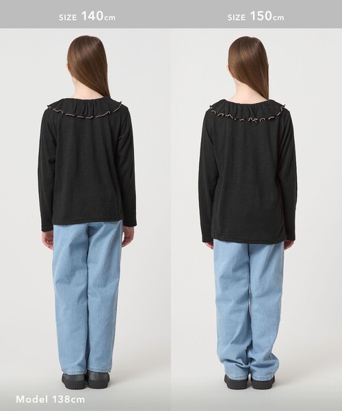 green label relaxing（グリーンレーベルリラクシング）の「エリ付きトップス / キッズ  100㎝-160㎝（Tシャツ/カットソー・キッズ・ブラック/シャーベット/ライム・160cm/110cm/150cm/100cm/140cm/130cm/120cm）」の10枚目の写真