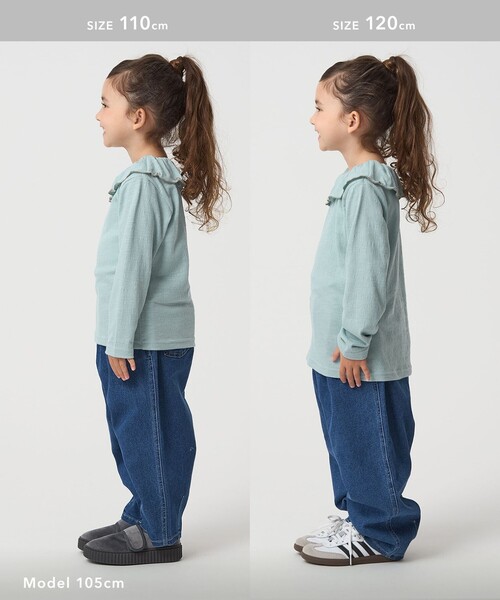 green label relaxing（グリーンレーベルリラクシング）の「エリ付きトップス / キッズ  100㎝-160㎝（Tシャツ/カットソー・キッズ・ブラック/シャーベット/ライム・160cm/110cm/150cm/100cm/140cm/130cm/120cm）」の14枚目の写真