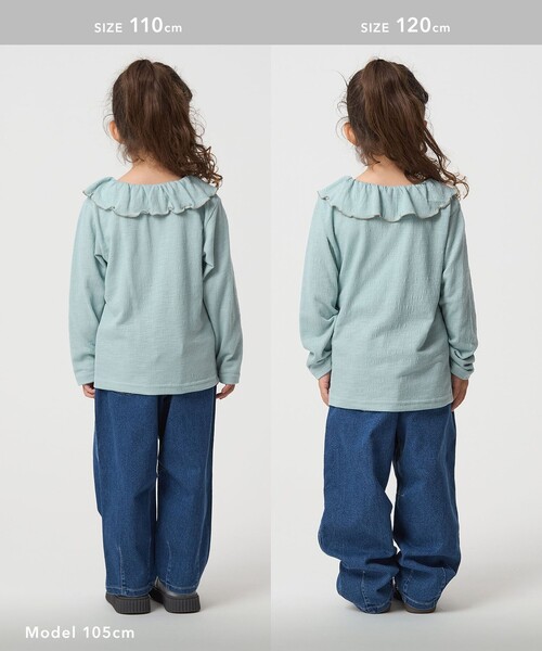 green label relaxing（グリーンレーベルリラクシング）の「エリ付きトップス / キッズ  100㎝-160㎝（Tシャツ/カットソー・キッズ・ブラック/シャーベット/ライム・160cm/110cm/150cm/100cm/140cm/130cm/120cm）」の15枚目の写真