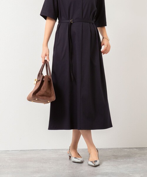 NOLLEY’S(ノーリーズ)の「ウォッシャブルシルケットスムース5分袖ワンピース(ワンピース・レディース・ネイビー/チャコールグレー/ロイヤルブルー・38)」の19枚目の写真