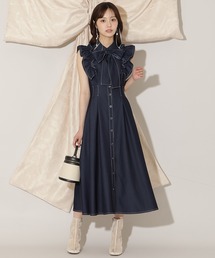 新品　WILL SELECTION　ワンピース　ドレス　ネイビー　サイズS 新品 WILL SELECTION ワンピース ドレス ネイビー サイズS