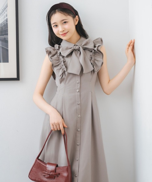 り*な様 WILLSELECTION フリルスリーブリボンタイシャツワンピース り*な様 WILLSELECTION フリルスリーブリボンタイシャツワンピース