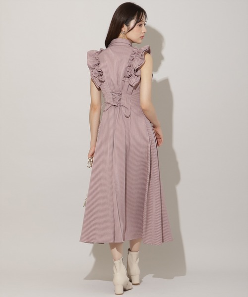WILLSELECTION(ウィルセレクション)の「フリルスリーブリボンタイシャツワンピース(ワンピース・レディース・ブラウン/ネイビー/ホワイト/ピンク系/ピンク/ブラック系その他/モカ・FREE)」の21枚目の写真