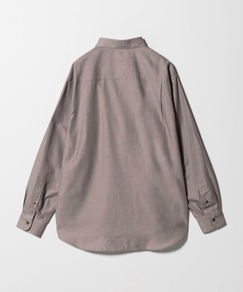 green label relaxing(グリーンレーベルリラクシング)の「【WEB限定】ピーチツイル ジャストルーズ シャツ -防シワ-(シャツ/ブラウス・メンズ・ベージュ/グレー系・L/S/XL/M)」の12枚目の写真