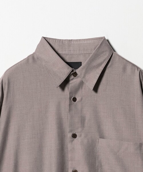 green label relaxing(グリーンレーベルリラクシング)の「【WEB限定】ピーチツイル ジャストルーズ シャツ -防シワ-(シャツ/ブラウス・メンズ・ベージュ/グレー系・L/S/XL/M)」の13枚目の写真