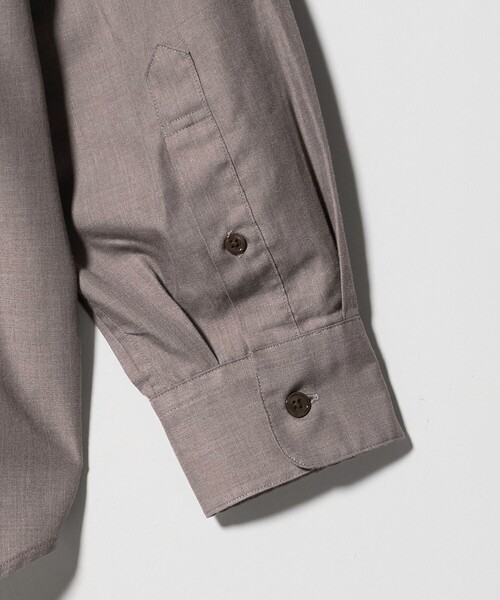 green label relaxing(グリーンレーベルリラクシング)の「【WEB限定】ピーチツイル ジャストルーズ シャツ -防シワ-(シャツ/ブラウス・メンズ・ベージュ/グレー系・L/S/XL/M)」の14枚目の写真