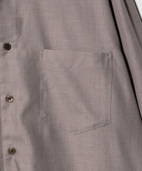 green label relaxing(グリーンレーベルリラクシング)の「【WEB限定】ピーチツイル ジャストルーズ シャツ -防シワ-(シャツ/ブラウス・メンズ・ベージュ/グレー系・L/S/XL/M)」の15枚目の写真