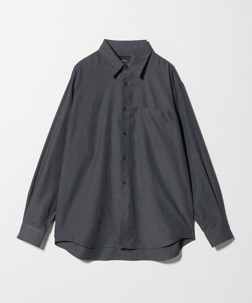 green label relaxing(グリーンレーベルリラクシング)の「【WEB限定】ピーチツイル ジャストルーズ シャツ -防シワ-(シャツ/ブラウス・メンズ・ベージュ/グレー系・L/S/XL/M)」の17枚目の写真