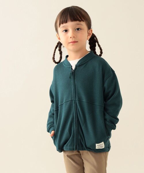 BEAMS mini（ビームスミニ）の「ジップアップ スウェット 2025FW（90～140cm）（カーディガン/ボレロ・キッズ・グリーン系その他4/ブラウン系その他5・140/130/120/110/100/90）」の2枚目の写真