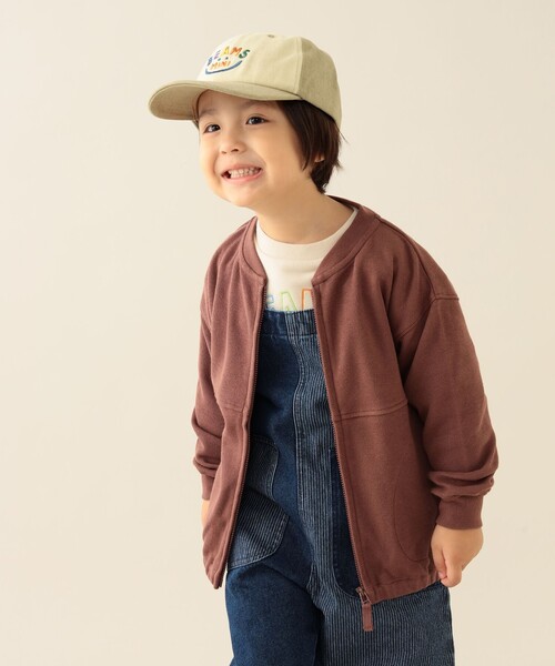 BEAMS mini（ビームスミニ）の「ジップアップ スウェット 2025FW（90～140cm）（カーディガン/ボレロ・キッズ・グリーン系その他4/ブラウン系その他5・140/130/120/110/100/90）」の6枚目の写真