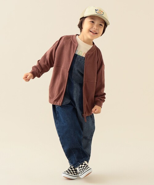 BEAMS mini（ビームスミニ）の「ジップアップ スウェット 2025FW（90～140cm）（カーディガン/ボレロ・キッズ・グリーン系その他4/ブラウン系その他5・140/130/120/110/100/90）」の7枚目の写真