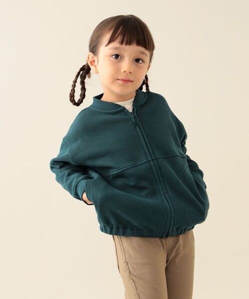 BEAMS mini（ビームスミニ）の「ジップアップ スウェット 2025FW（90～140cm）（カーディガン/ボレロ・キッズ・グリーン系その他4/ブラウン系その他5・140/130/120/110/100/90）」の10枚目の写真