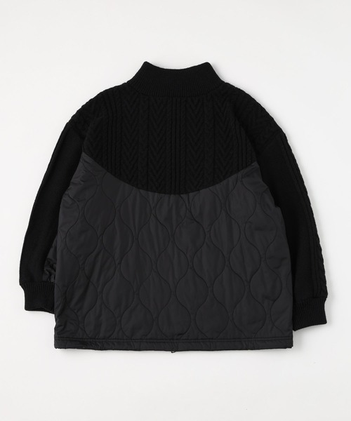 niko and...（ニコアンド）の「ケーブルキルトジップブルゾン（ブルゾン・レディース・ブラック/アイボリー/カーキ・FREE）」の19枚目の写真