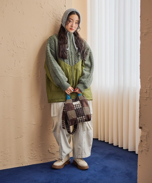 セール】ケーブルキルトジップブルゾン（ブルゾン）｜niko and