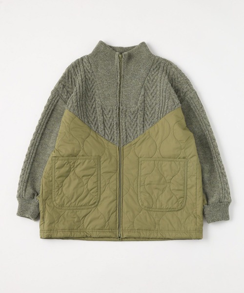 セール】ケーブルキルトジップブルゾン（ブルゾン）｜niko and