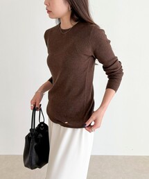 fredy emue | ウール混ベーシックリブニットプルオーバー(ニット/セーター)