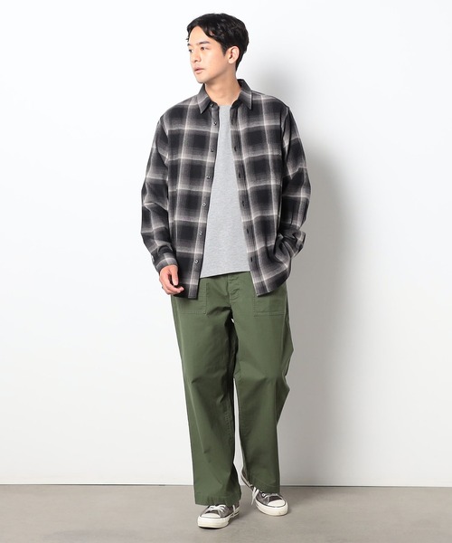 Grand PARK（グランドパーク）の「BROOKLYN OVERALL＜ブルックリンオーバーオーUSAコットンオンブレチェックシャツ＞（シャツ/ブラウス・メンズ・ダークブラウン/ブラウン/ブルー/ブラック・LARGE/MEDIUM）」の5枚目の写真