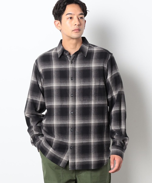 Grand PARK（グランドパーク）の「BROOKLYN OVERALL＜ブルックリンオーバーオーUSAコットンオンブレチェックシャツ＞（シャツ/ブラウス・メンズ・ダークブラウン/ブラウン/ブルー/ブラック・LARGE/MEDIUM）」の15枚目の写真