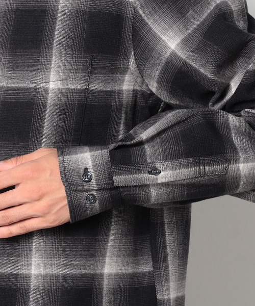Grand PARK（グランドパーク）の「BROOKLYN OVERALL＜ブルックリンオーバーオーUSAコットンオンブレチェックシャツ＞（シャツ/ブラウス・メンズ・ダークブラウン/ブラウン/ブルー/ブラック・LARGE/MEDIUM）」の12枚目の写真
