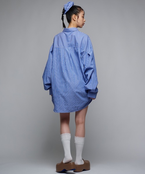 Narcissus(ナルシス)の「【シュシュセット】オーバーシャツ/ストライプシャツ(シャツ/ブラウス・レディース・マルチ/ホワイト・FREE)」の13枚目の写真