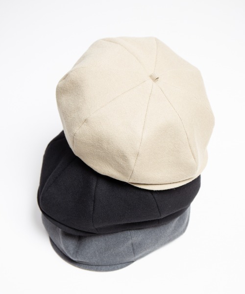 RACAL（ラカル）の「C/W Peach Brushed Calze 8Panel Beret Cas / コットンウールピーチ起毛カルゼ8パネルベレーキャス（キャスケット・メンズ・ブラック/グレー/ベージュ・MEDIUM/LARGE）」の7枚目の写真