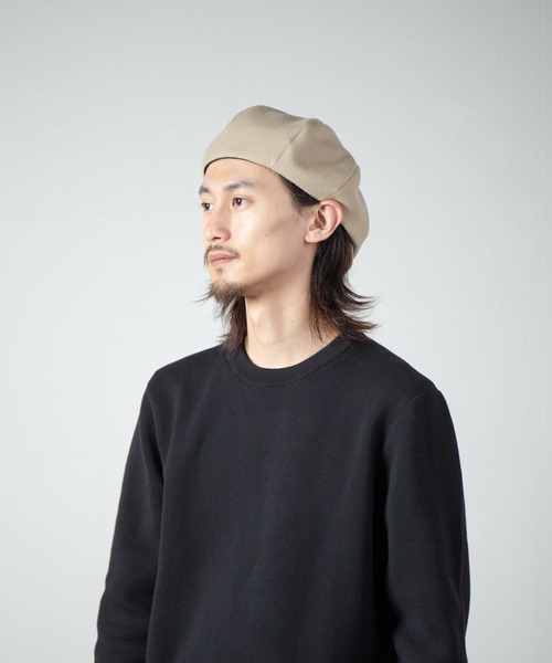 RACAL（ラカル）の「C/W Peach Brushed Calze 8Panel Beret Cas / コットンウールピーチ起毛カルゼ8パネルベレーキャス（キャスケット・メンズ・ブラック/グレー/ベージュ・MEDIUM/LARGE）」の18枚目の写真