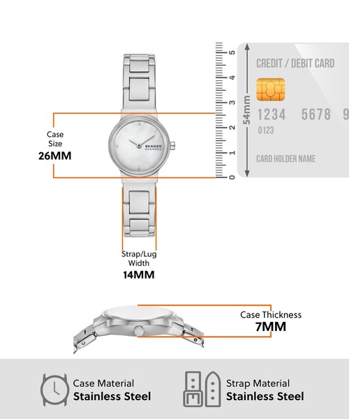 SKAGEN(スカーゲン)の「スカーゲン 腕時計 レディース アナログ ステンレス SKW3168(アナログ腕時計・レディース・シルバー・FREE)」の5枚目の写真