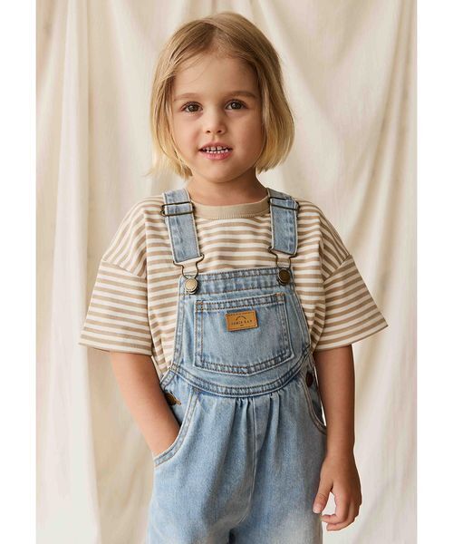 セール】デニムオーバーオールAntique Blue（サロペット