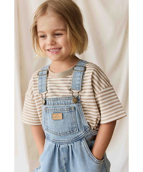 セール】デニムオーバーオールAntique Blue（サロペット