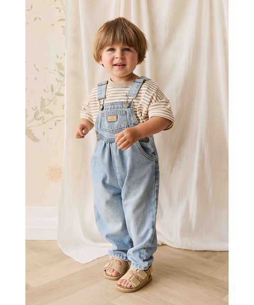 セール】デニムオーバーオールAntique Blue（サロペット
