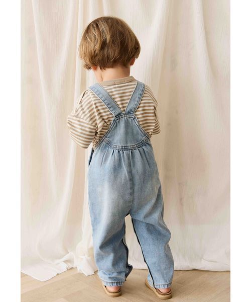 セール】デニムオーバーオールAntique Blue（サロペット