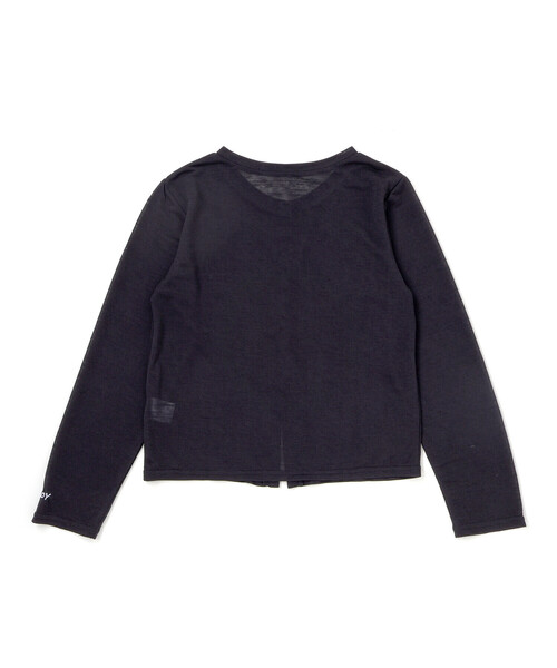 ZIDDY（ジディ）の「シアーカーディガン＆半袖ロゴTシャツ(130~160cm)（カーディガン/ボレロ・キッズ・ブラック/グレー・140cm/150cm/FREE/130cm）」の13枚目の写真