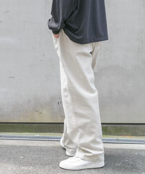 FORK&SPOON（フォークアンドスプーン）の「FORK&SPOON　ガーメントダイツイルダブルニーパンツ（その他パンツ・メンズ・アイボリー/チャコールグレー・4/5）」の6枚目の写真