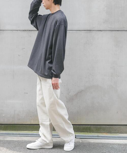 FORK&SPOON（フォークアンドスプーン）の「FORK&SPOON　ガーメントダイツイルダブルニーパンツ（その他パンツ・メンズ・アイボリー/チャコールグレー・4/5）」の9枚目の写真