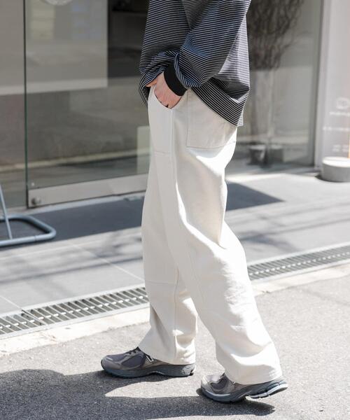 FORK&SPOON（フォークアンドスプーン）の「FORK&SPOON　ガーメントダイツイルダブルニーパンツ（その他パンツ・メンズ・アイボリー/チャコールグレー・4/5）」の14枚目の写真